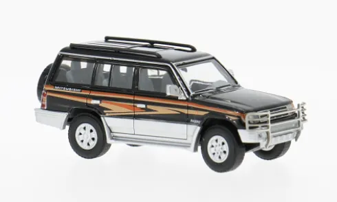 Mitsubishi Pajero, schwarz/Dekor, 1:87, Micro City 87