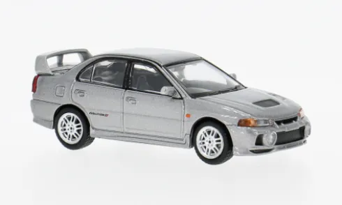 Mitsubishi Lancer GSR Evolution IV, silber, 1:64, Tarmac Works