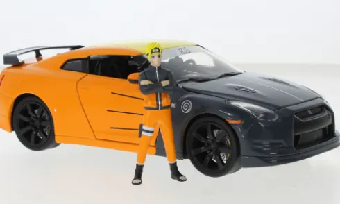 Nissan GT-R, orange/grau, 2009, 1:24, Jada