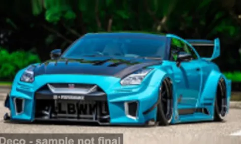 Nissan GT-R (R35), blau/schwarz, 2025, 1:18, Solido