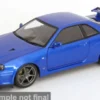 Nissan GT-R R34 V-Spec II, blau, 2001, 1:12, KK Scale
