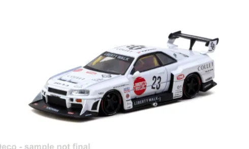 Nissan Skyline GTR (R34), weiss, 2025, #23, 1:64, Tarmac Works