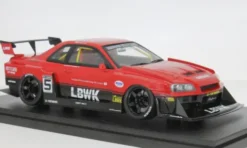 Nissan Skyline R34 GT-R, rot/schwarz, 2020, 1:18, GT Spirit