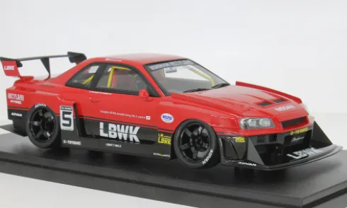 Nissan Skyline R34 GT-R, rot/schwarz, 2020, 1:18, GT Spirit