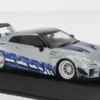 Nissan Skyline (R35) GT-R, silber/blau, 1:43, Solido
