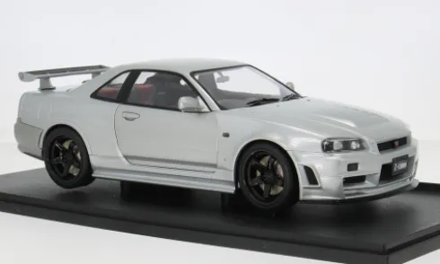 Nissan Skyline R34 GT-R, silber/Dekor, 1:18, Solido