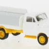 Opel Blitz Geränkeaufbau, weiss/gelb, 1952, 1:87, Brekina