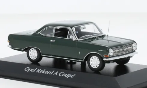 Opel Rekord A Coupe, dunkelgrün, 1962, 1:43, Maxichamps