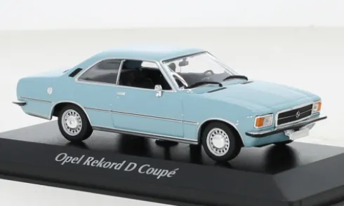 Opel Rekord D Coupe, hellblau, 1975, 1:43, Maxichamps
