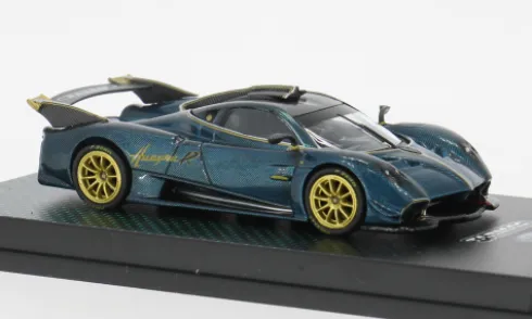 Pagani Huayra R, dunkeltürkis/gold, 1:64, Tarmac Works