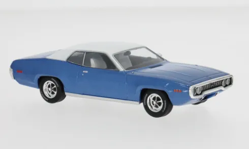 Plymouth Satellite Sebring Plus, blau/weiss, 1971, 1:43, IXO