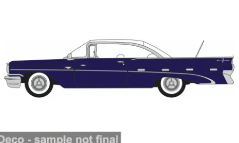 Pontiac Bonneville Coupe, dunkelblau, 1959, 1:87, Oxford