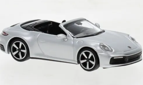 Porsche 911 (992) Carrera 4S Cabriolet, silber, 2019, 1:87, Minichamps