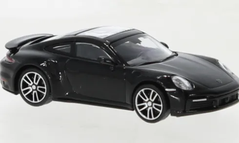 Porsche 911 (992) Turbo S, schwarz, 2020, 1:87, Minichamps