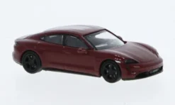 Porsche Taycan Turbo S, dunkelrot, 2019, 1:87, Minichamps