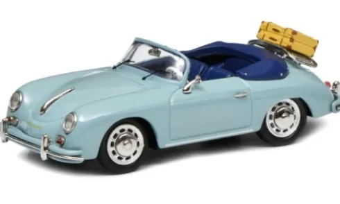 Porsche 356 A Cabriolet, hellblau, 1:43, Schuco