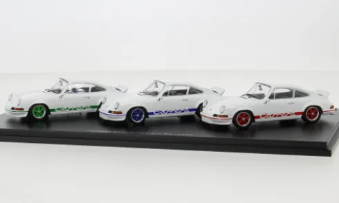 Porsche 3er-Set: 50 Jahre Porsche 911 Carrera 2.7 RS, weiss, 1:43, Schuco