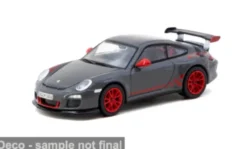 Porsche 911 (997) GT3 RS, dunkelgrau/rot, 2008, 1:64, Tarmac Works