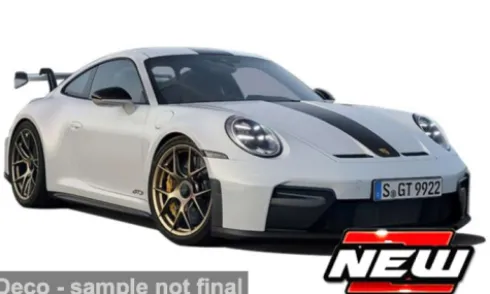 Porsche 911 GT3, weiss/grün, 2025, 1:24, Bburago