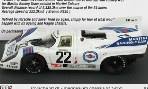 Porsche 917K, 24h Le Mans, 1971, Martini Racing Team, Martini, #22, H.Marko/G.van Lennep, 1:43, Brumm