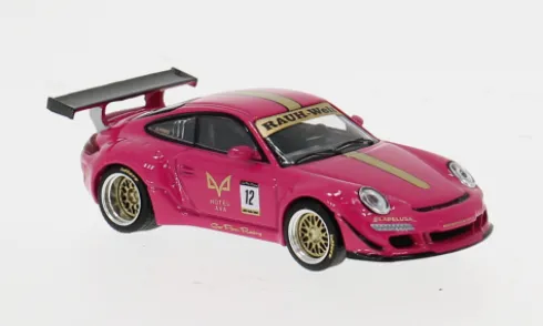 Porsche 997 RWB *AVA, pink, 1:64, Pop Race