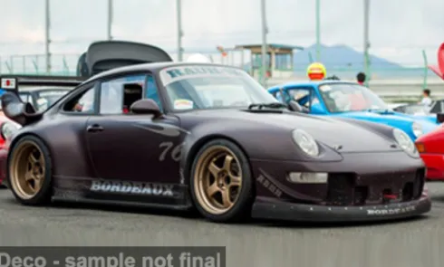 Porsche RWB Bodykit, dunkelviolett/schwarz, 2010, 1:18, Solido