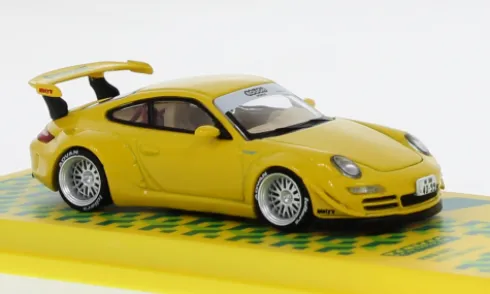 Porsche 911 (997) RWB, gelb, Notting Hill, 1:64, Tarmac Works