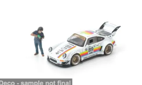 Porsche RWB 930, weiss/Dekor, 1:64, Pop Race