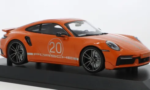Porsche 911 (992) Turbo S, orange, 2021, 1:18, Minichamps