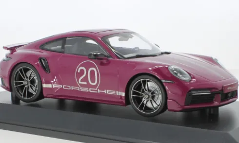 Porsche 911 (992) Turbo S Sport Design, rot, 2021, 1:18, Minichamps