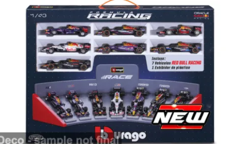 Red Bull 7 Car Set: Red Bull Racing + Max Verstappen, 1:43, Bburago