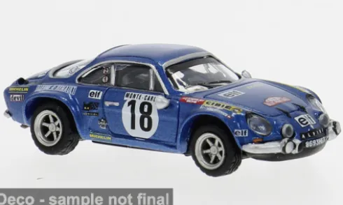 Renault Alpine A110, Rally Monte Carlo, 1970, #18, Andruet, 1:87, Brekina