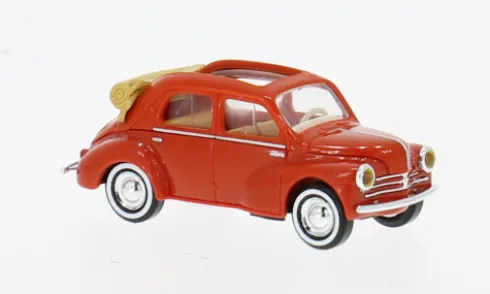 Renault 4CV, rot/dunkelbeige, 1954, 1:87, Busch
