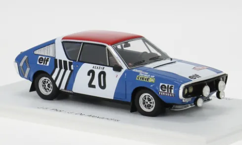 Renault 17, Rally Monte Carlo, 1975, #20, J.F.Piot/J.De Alexandris, 1:43, Spark