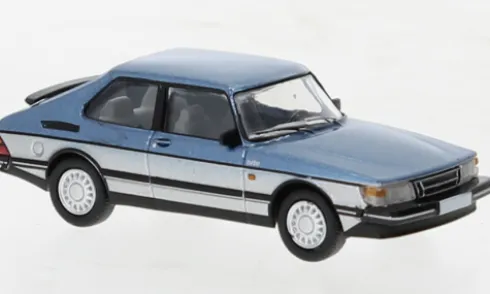 Saab 900 Turbo, blau/silber, 1986, 1:87, PCX87