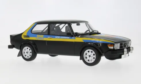 Saab 99 Turbo, schwarz/Dekor, 1977, 1:18, MCG