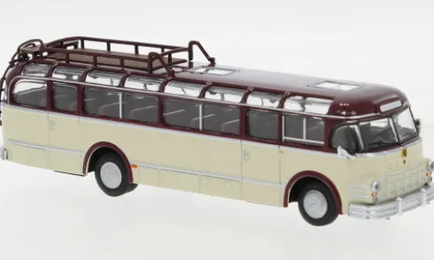 Saurer 5 GVF-U, dunkelrot/beige, 1951, 1:87, Brekina Starline