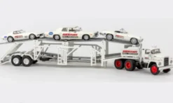 Set Dodge Autotransporter mit 3 PKW, 1975, Hurricane Helldrivers, 1:87, Brekina