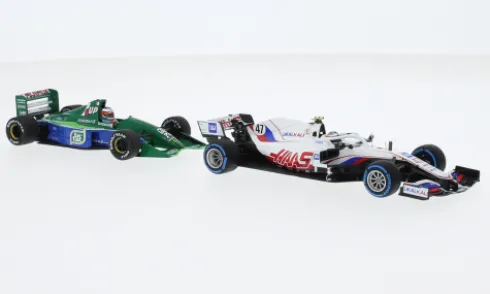 Set 2er Set, Formel 1, GP Belgien, 2021, M.Schumacher, 1:43, Minichamps