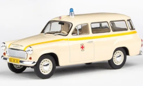 Skoda 1202 Ambulanz, 1964, Sanitka Zachranna Sluzba Praha (CZ), 1:43, Abrex