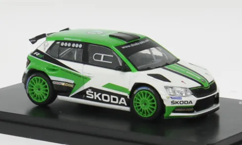 Skoda Fabia III R5, grün/weiss, 2015, 1:43, Abrex