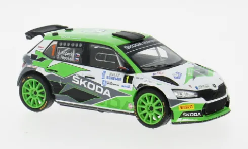 Skoda Fabia Rally2 EVO, Rallye Bohemia, 2021, #1, J.Kopecky/J.Hlousek, 1:43, IXO