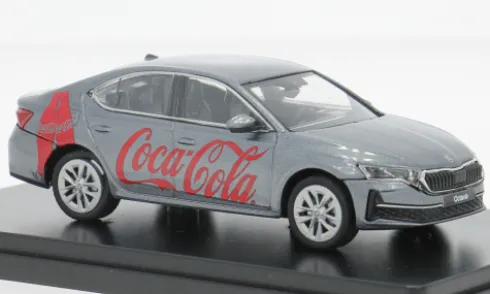 Skoda Octavia IV FL, grau, 2024, Coca Cola, 1:43, Abrex