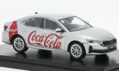 Skoda Octavia IV FL, silber, 2024, Coca Cola, 1:43, Abrex