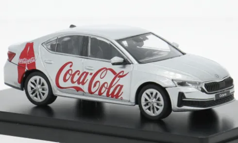 Skoda Octavia IV FL, silber, 2024, Coca Cola, 1:43, Abrex