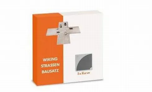 Strassen-Bausatz Kurve (5 Stück), 1:87, Wiking