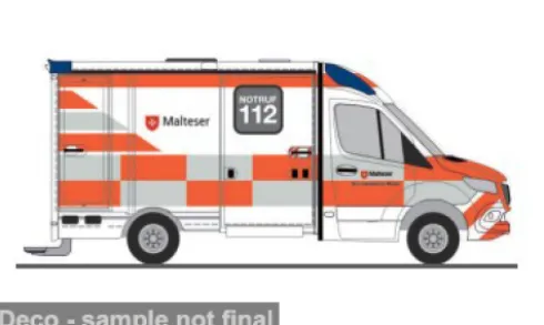 System Strobel RTW, 2018, Malteser Mainz, 1:87, Rietze