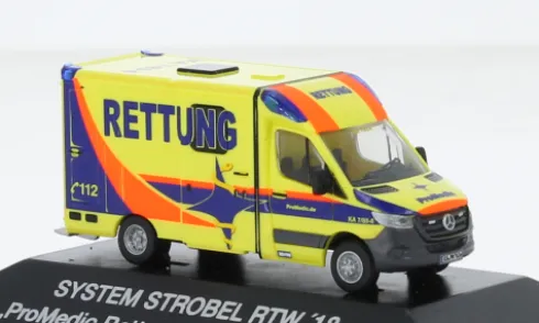 System Strobel RTW, 2018, ProMedic Karlsruhe, 1:87, Rietze