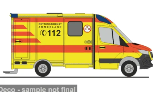 System Strobel RTW, 2018, Rettungsdienst Ammerland, 1:87, Rietze