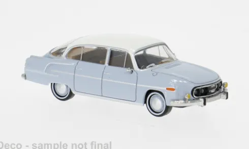 Tatra 603-2, hellgrau/weiss, 1963, 1:87, Brekina